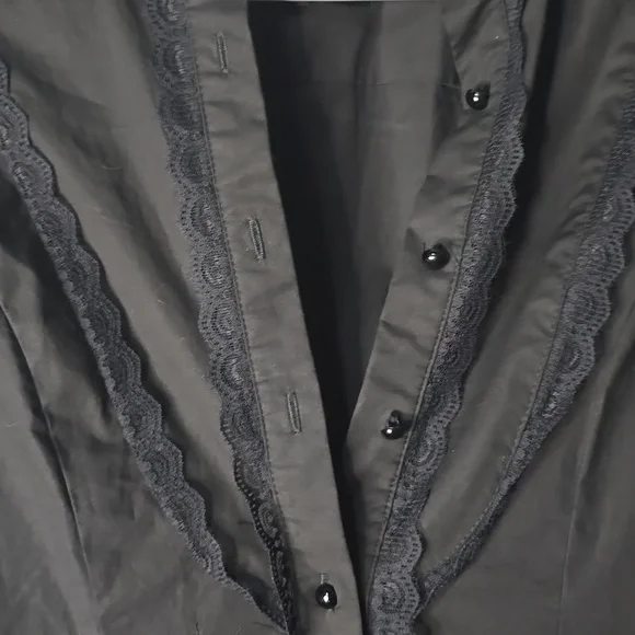 Killstar Gothic Button Down Dress With Lace Accents - Picture 4 of 9